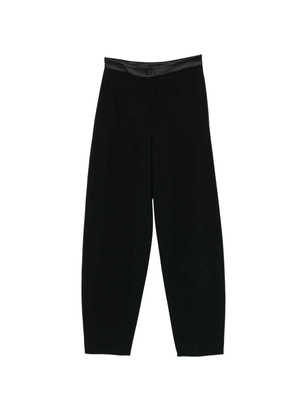 satin-trim tapered trousers - 1