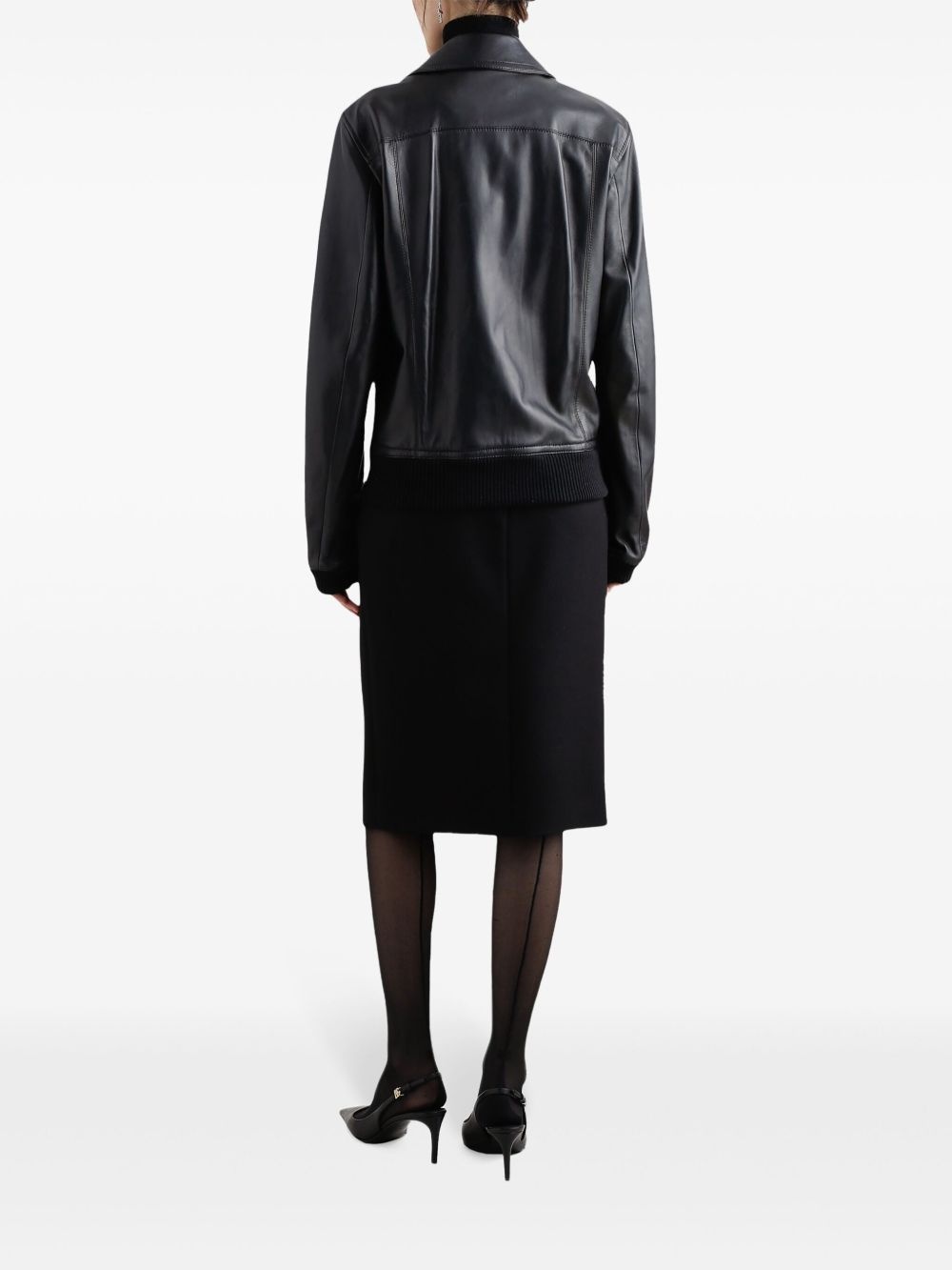 front-slit midi skirt - 3