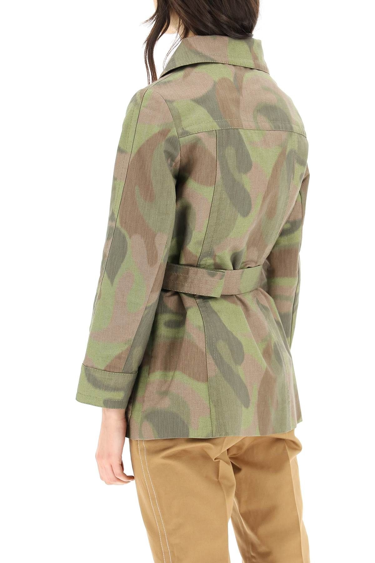 CAMOUFLAGE CHINE' CANVAS JACKET - 4