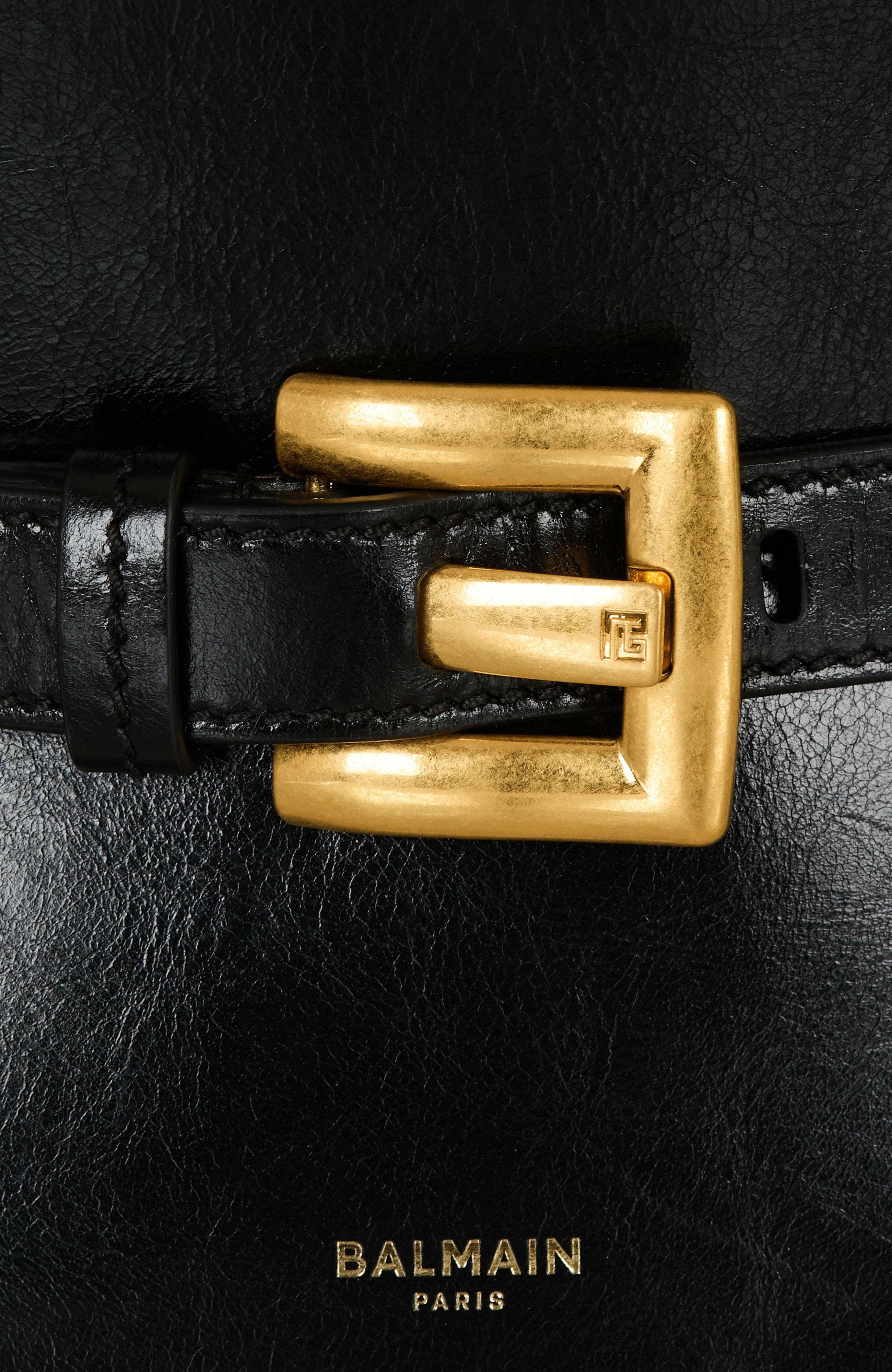 Balmain Shuffle Mini bag in leather in Black at Nordstrom - 7