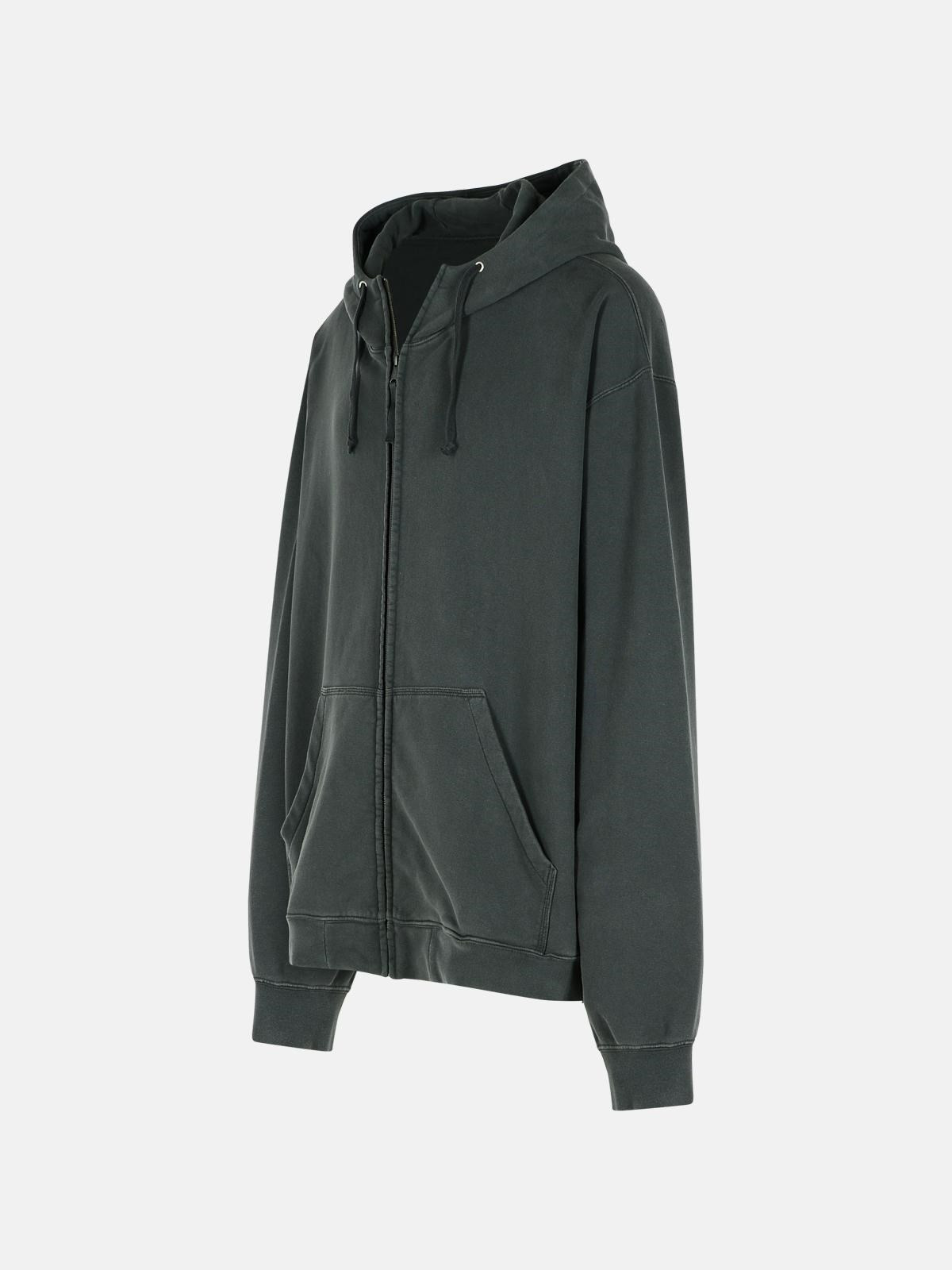 BLACK COTTON SWEATSHIRT - 2