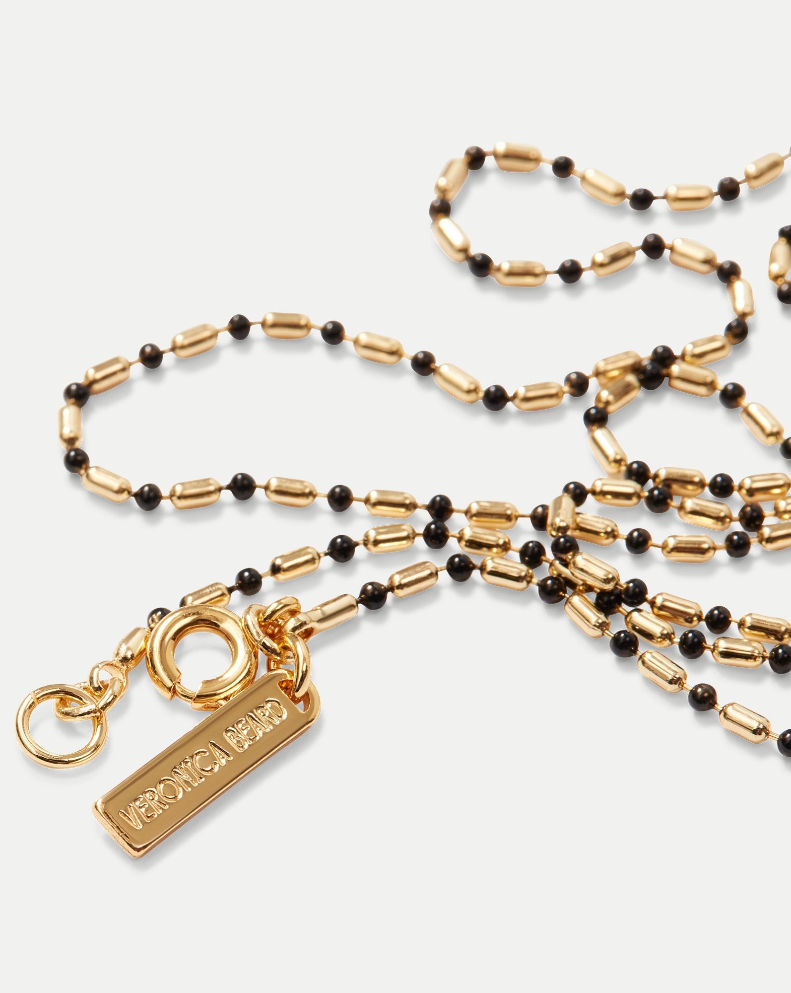 LONG ENAMEL BEAD CHAIN NECKLACE - 4