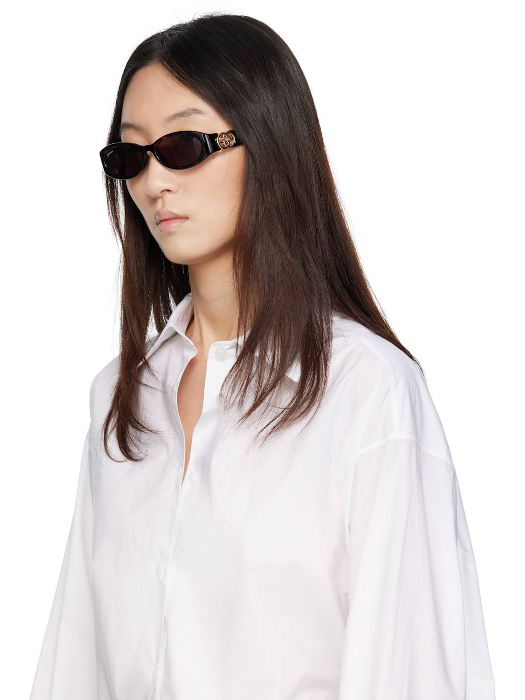 Brown Oval Frame Sunglasses - 4