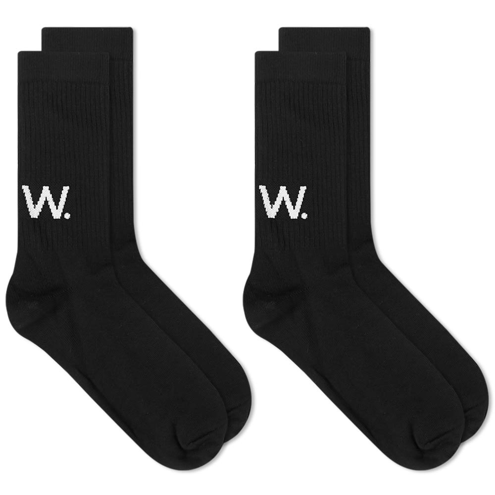 Wood Wood W Logo Sock 2 Pack - 1