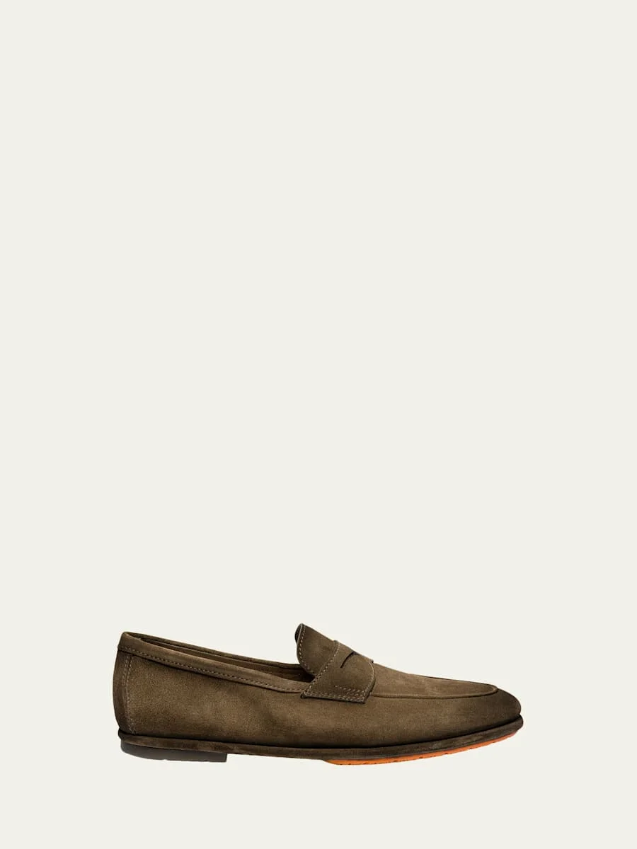 Men's Carlo Burnished Suede Driving Shoes - 1