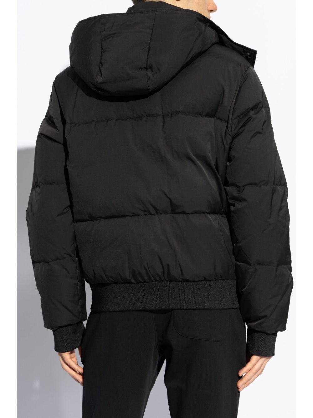 logo-print padded jacket - 4