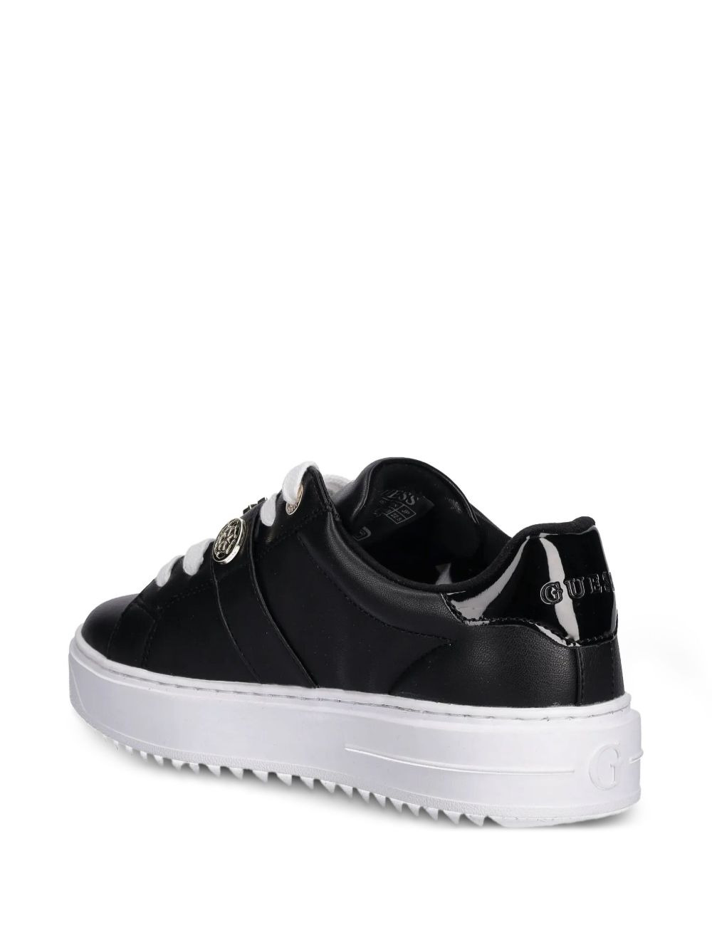 logo-plaque strap sneakers - 3