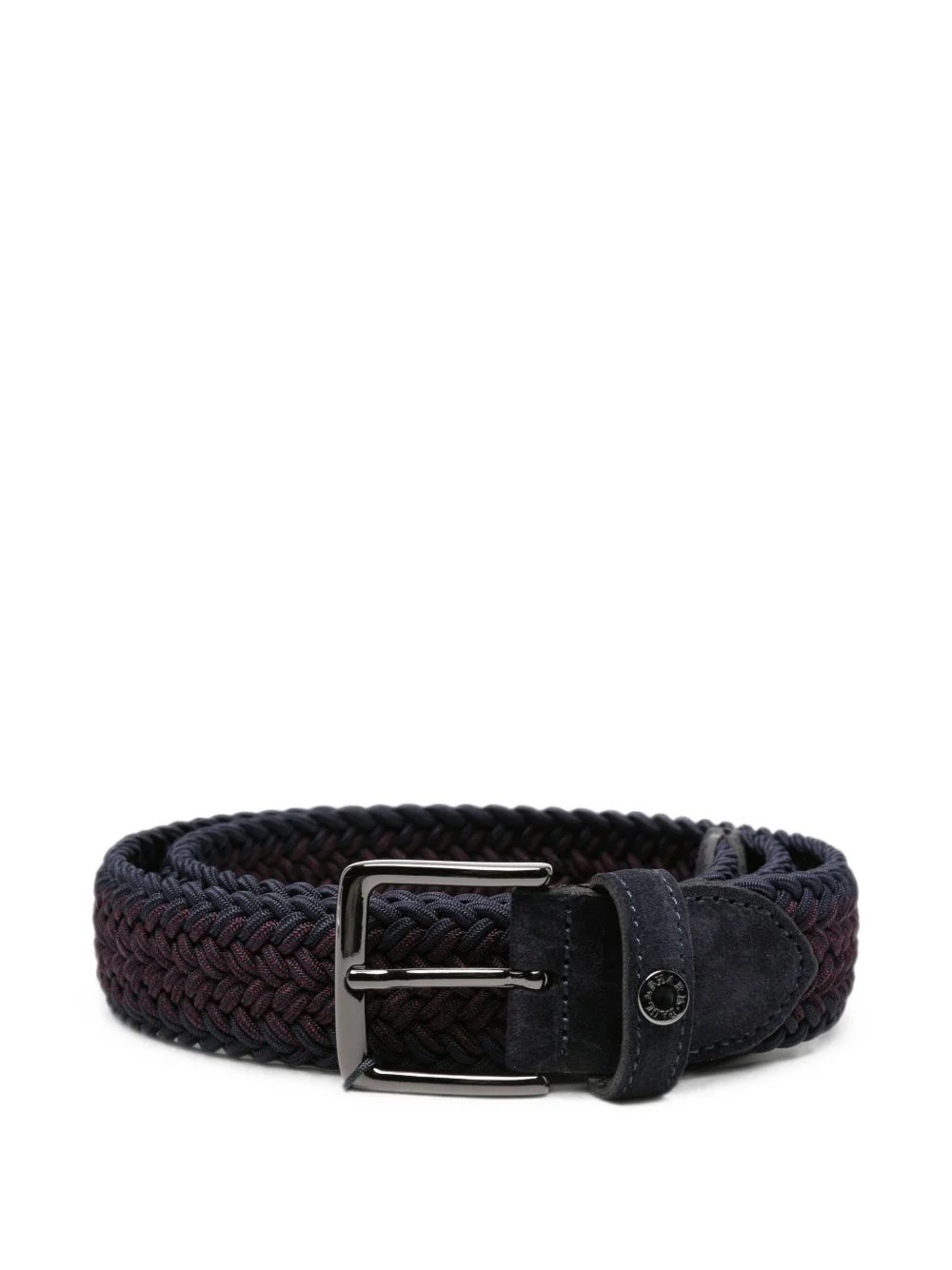 braided suede-trimmed belt - 1