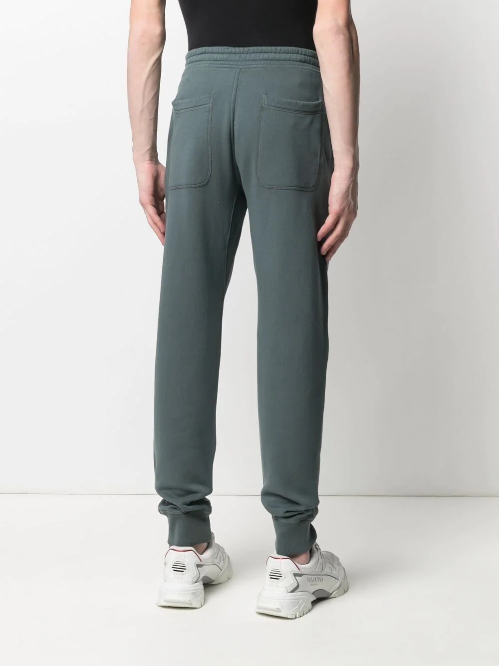 drawstring cotton track pants - 4