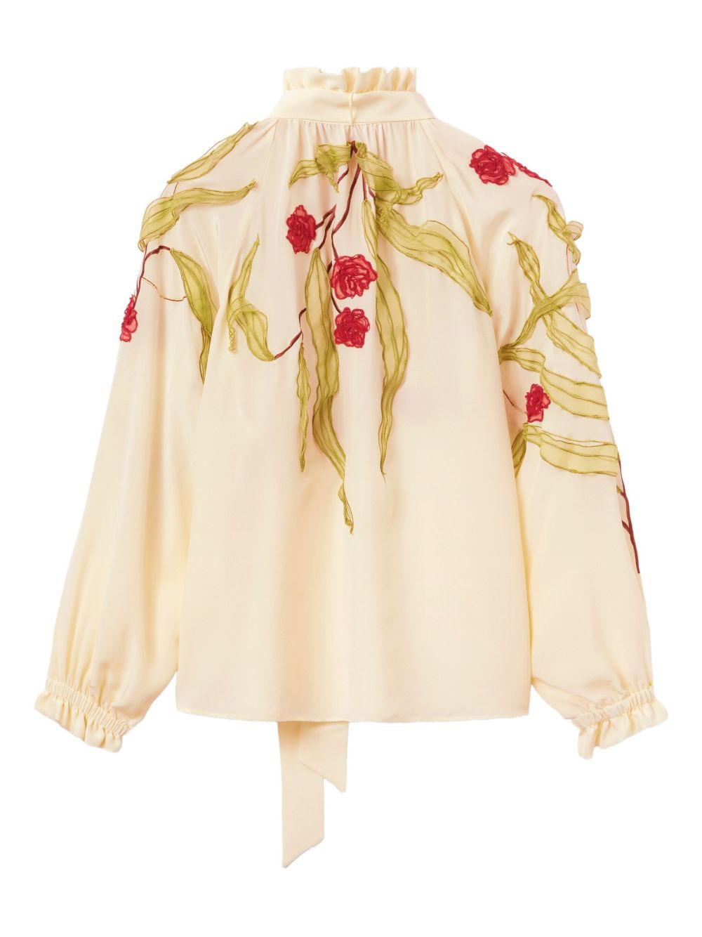 embroidered-ruffled blouse - 5