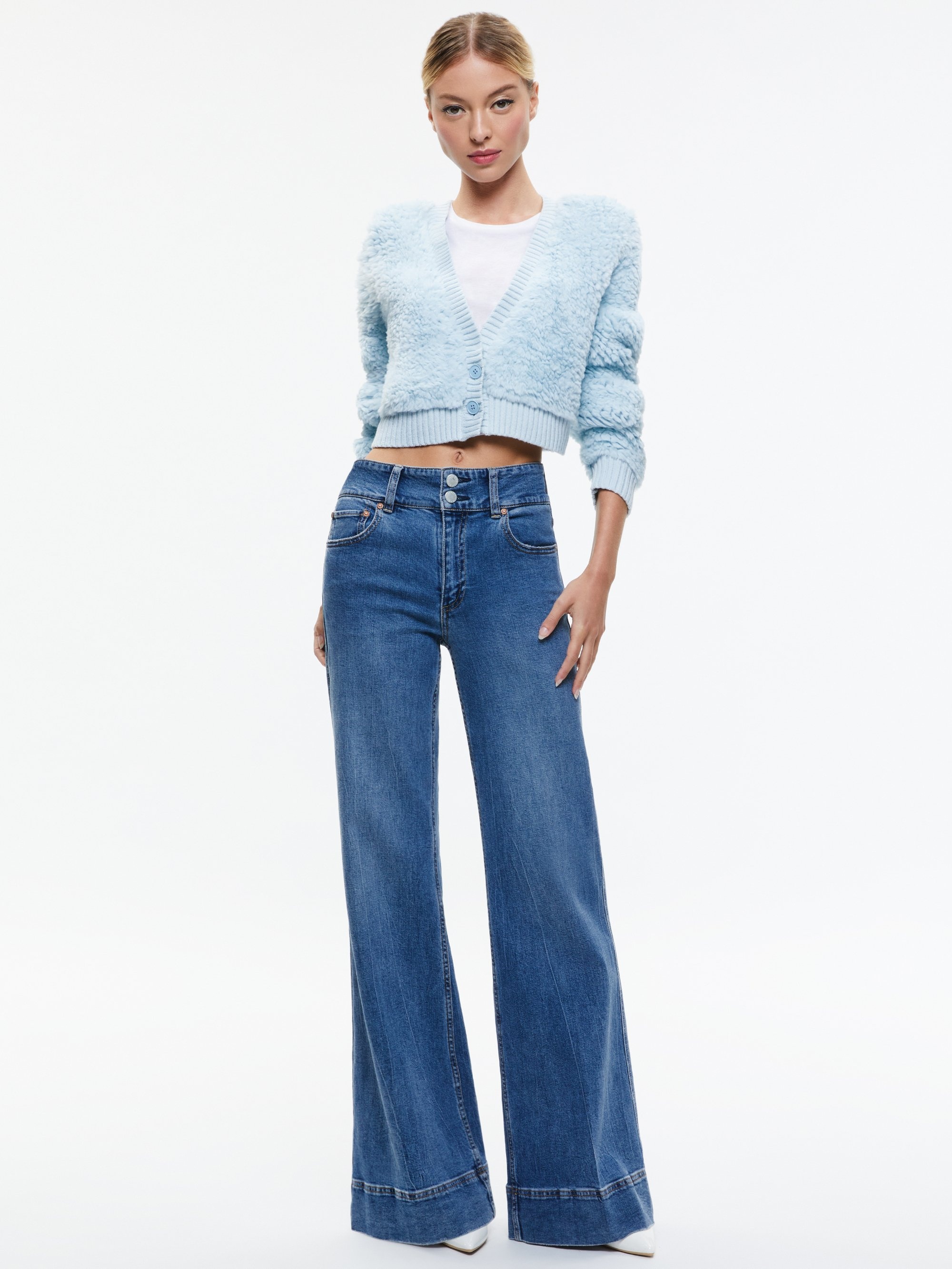 CASILDA FAUX FUR CROPPED CARDIGAN - 6