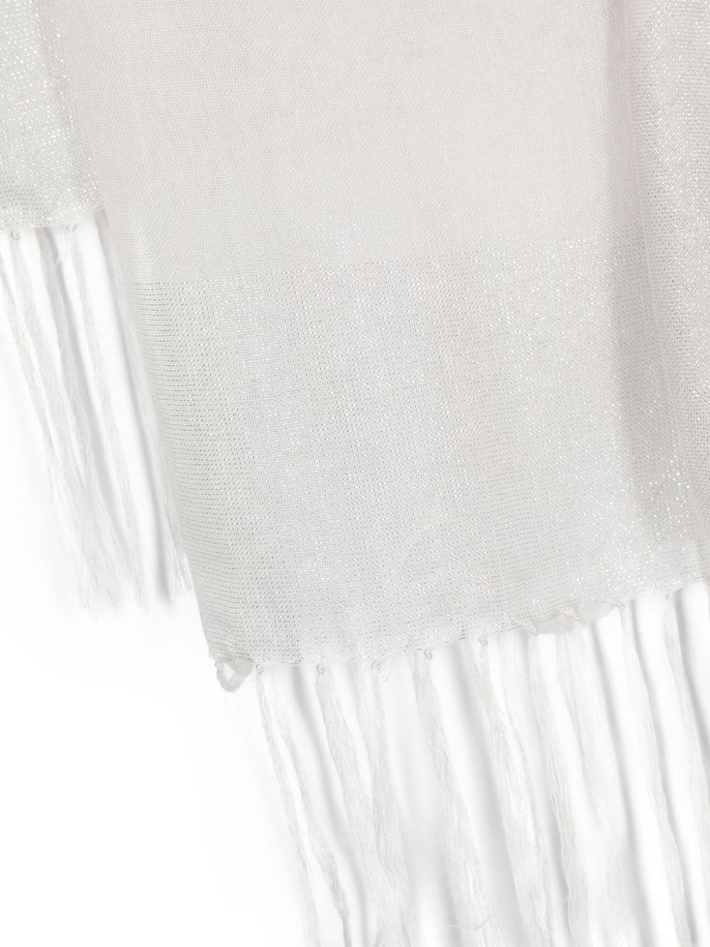 embroidered-logo frayed scarf - 3