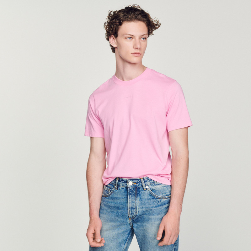 Sandro T-shirt with logo embroidery outlook