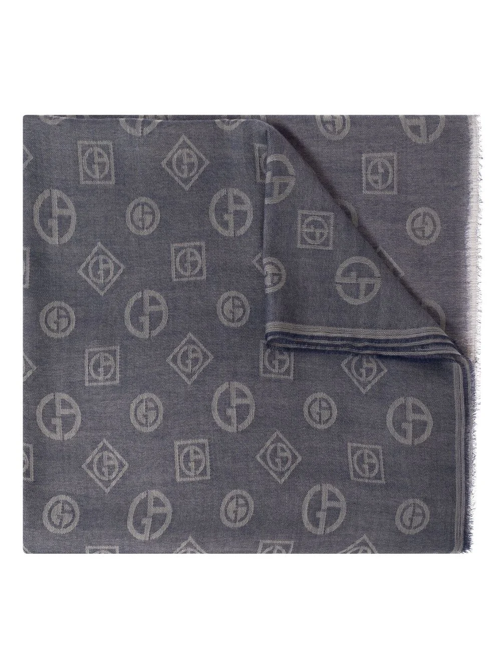 monogram-jacquard scarf - 1
