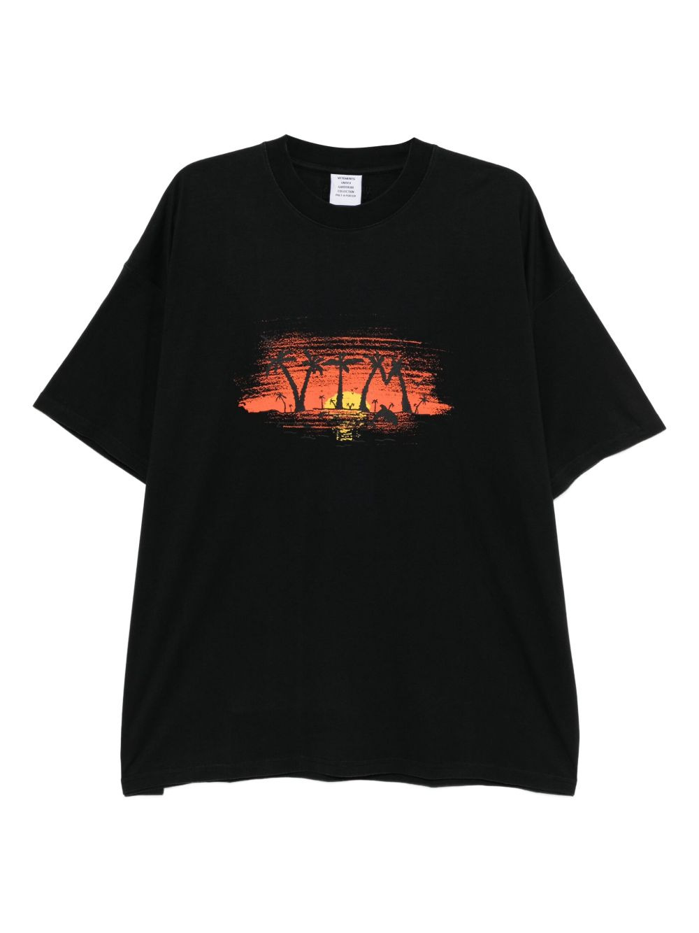 printed cotton T-shirt - 1