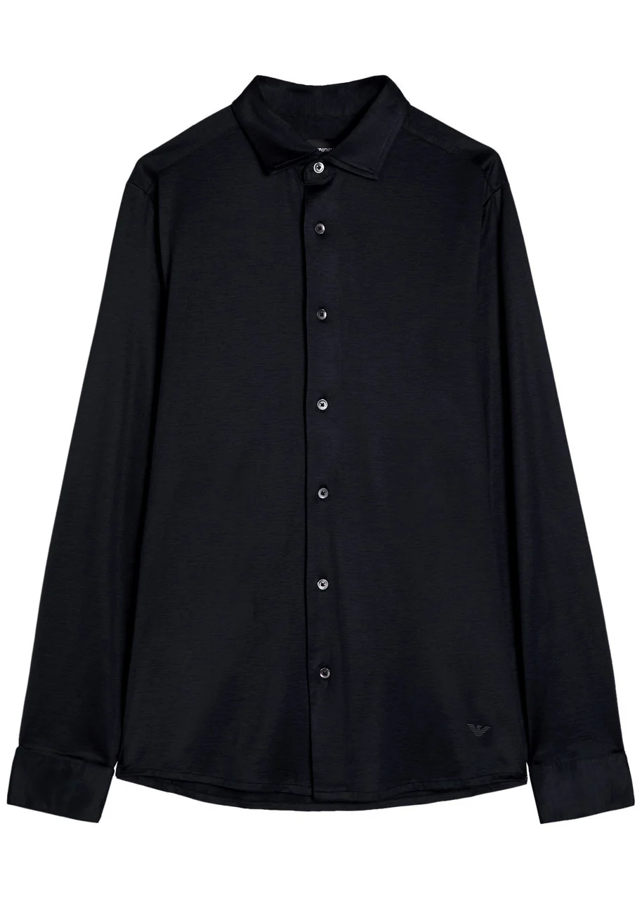 Emporio Armani Logo-appliqué Jersey Shirt - 1