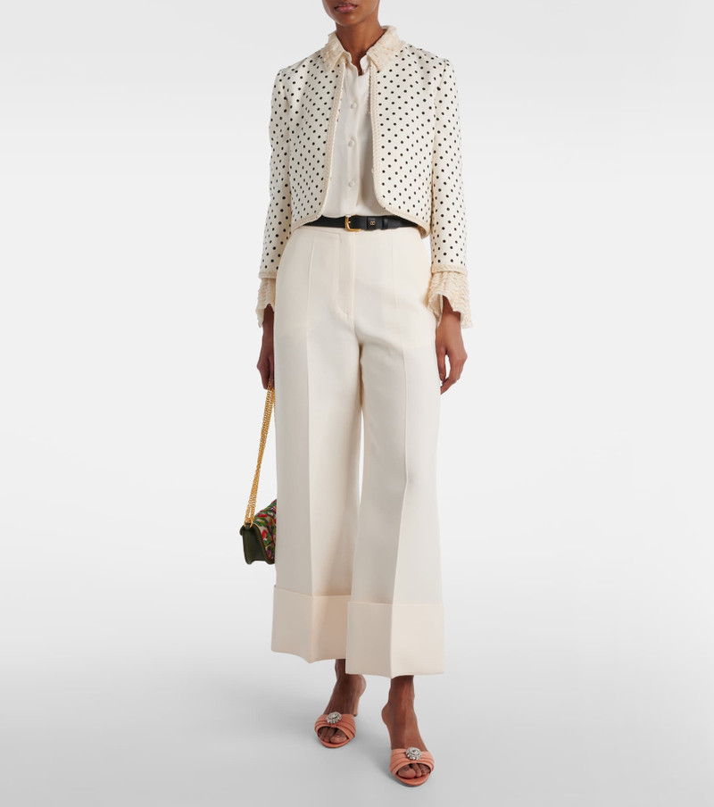 Manolo Blahnik Embellished suede mules outlook