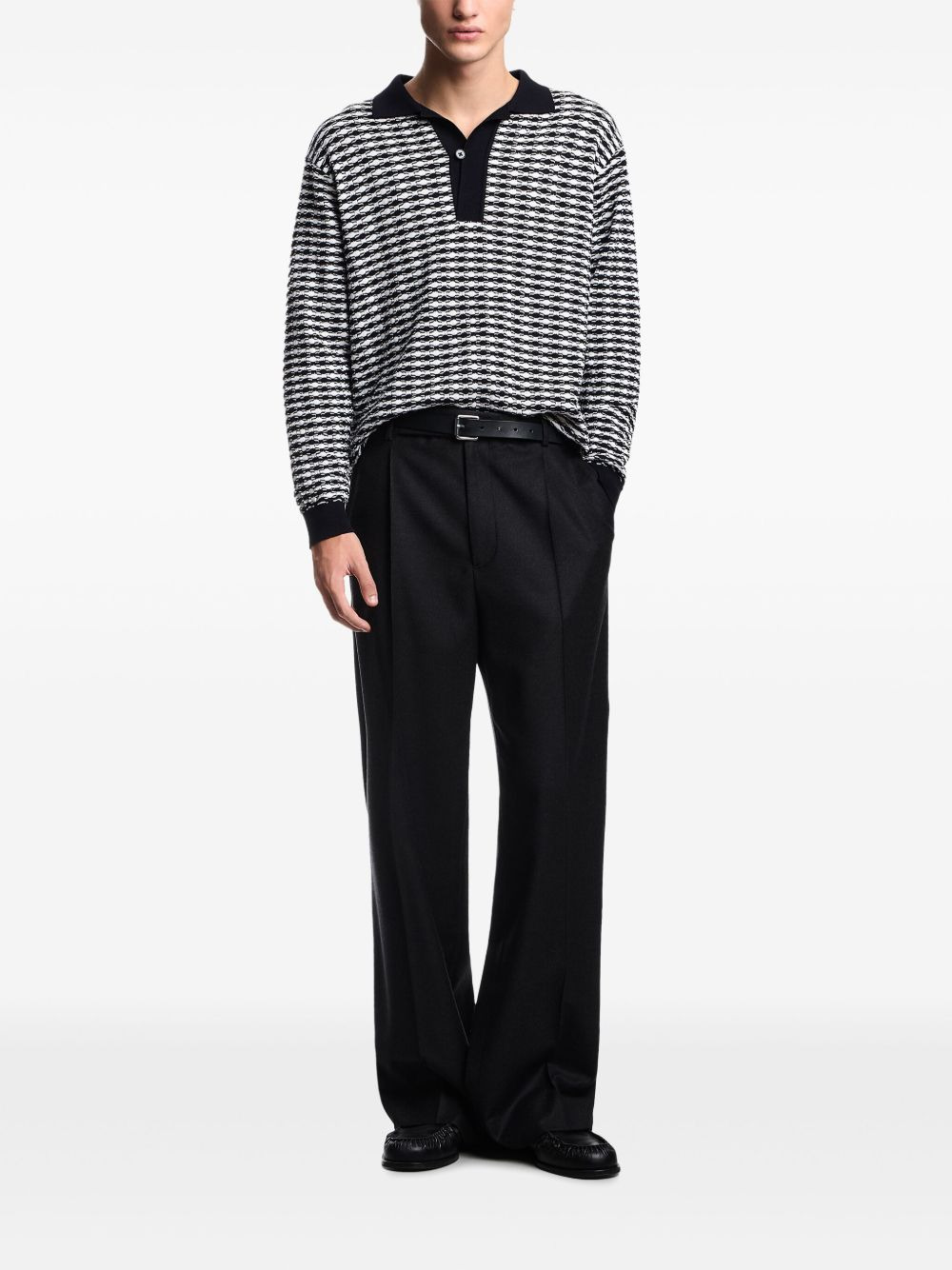 wool polo shirt - 2