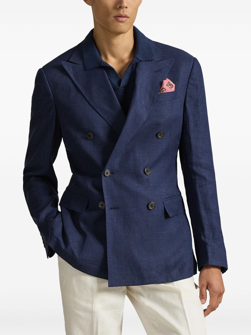 Glen plaid double-breasted blazer 3