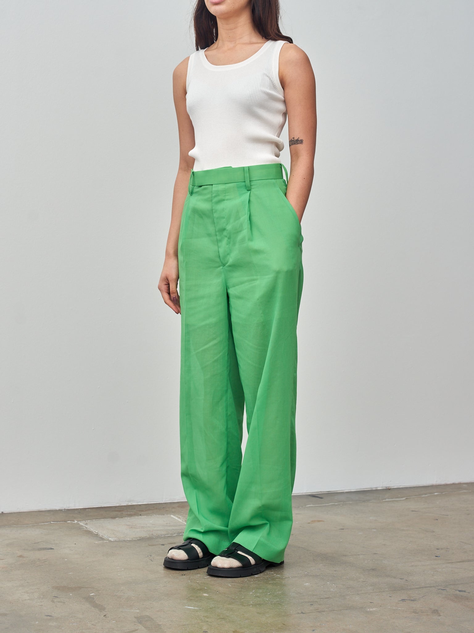 Hard Twist Finx Organdy Pants - Green - 3
