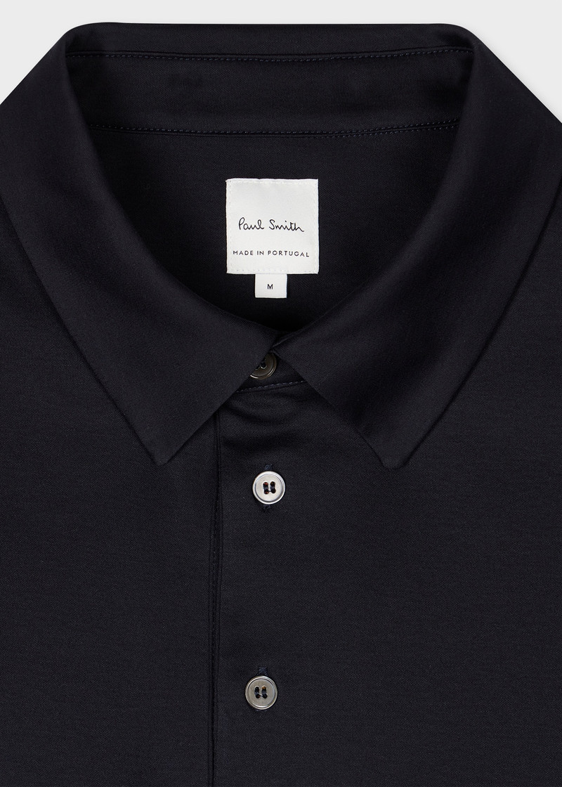 Paul Smith Navy Interlock Polo Shirt outlook