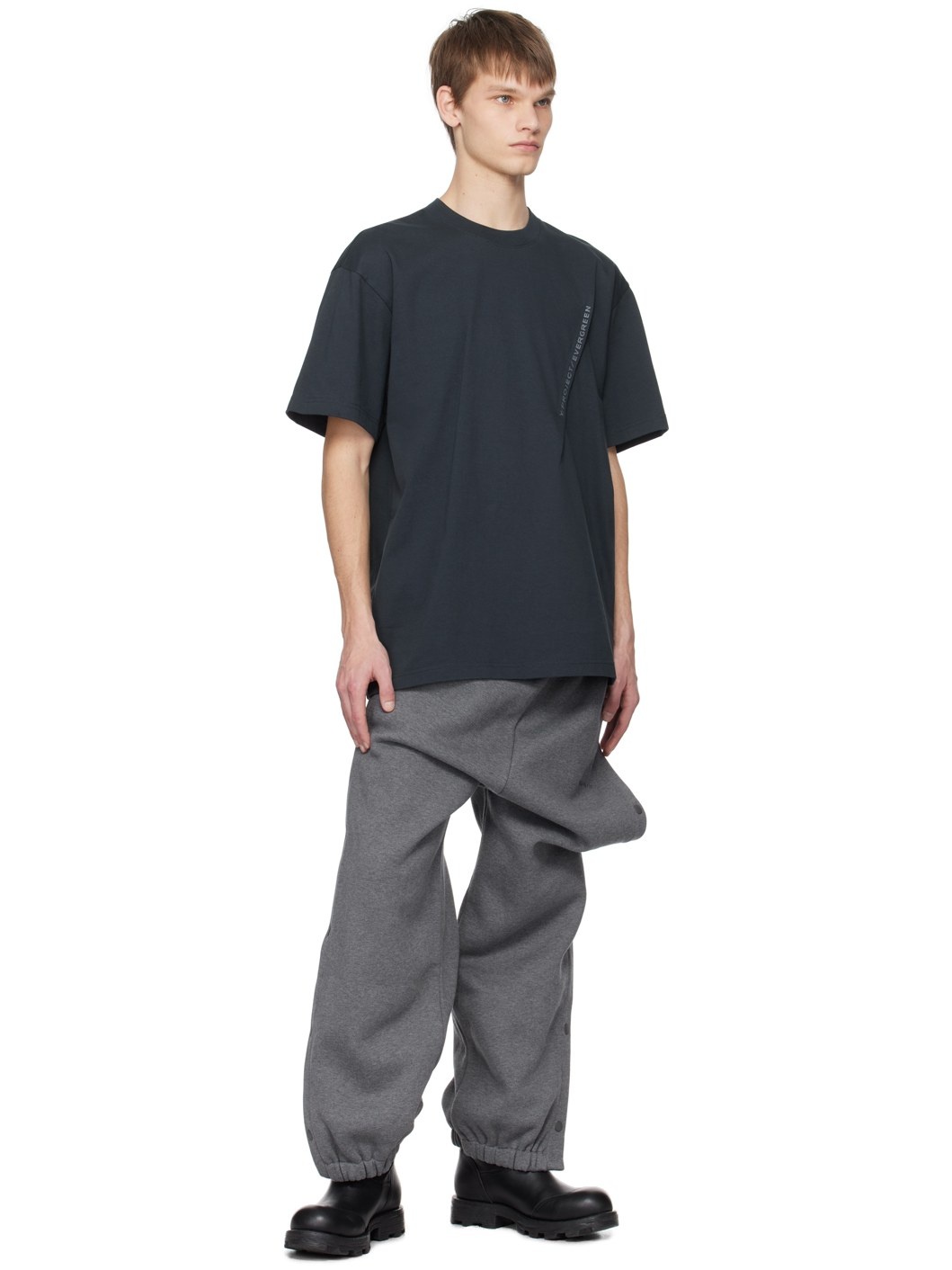 Black Pinched T-Shirt - 4