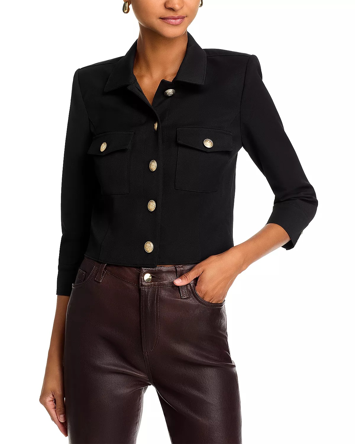 Kumi Button Front Crop Jacket - 1