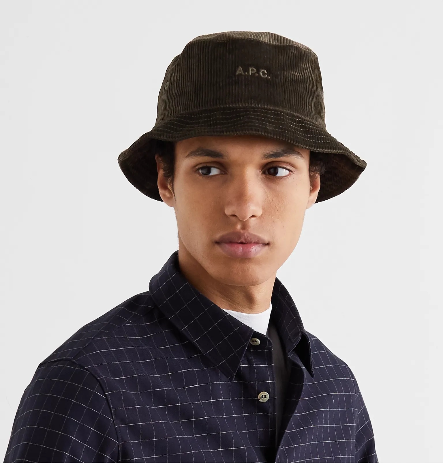 Alex Logo-Embroidered Cotton-Corduroy Bucket Hat - 2