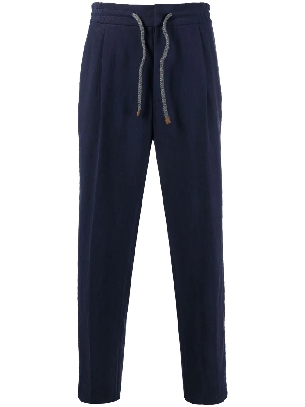 drawstring cotton track pants - 1