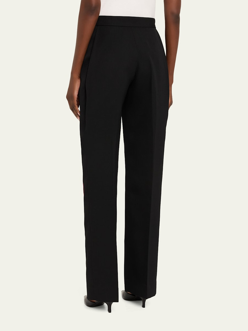 Tosh Mesh-Inset Straight-Leg Trousers 3