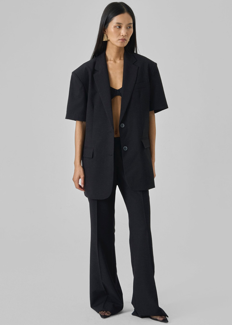 Maisie Short Sleeve Blazer - Black 6