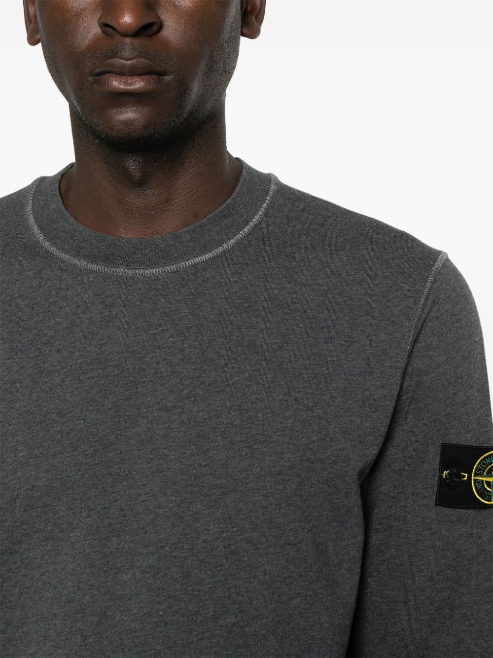 Compass-badge cotton sweatshirt - 5