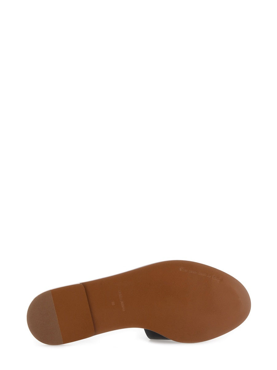 Dolce & Gabbana Women Leather Slide Sandal - 5