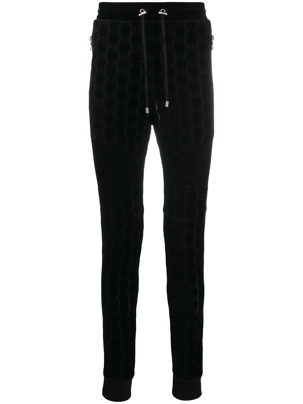 monogram skinny track pants - 1