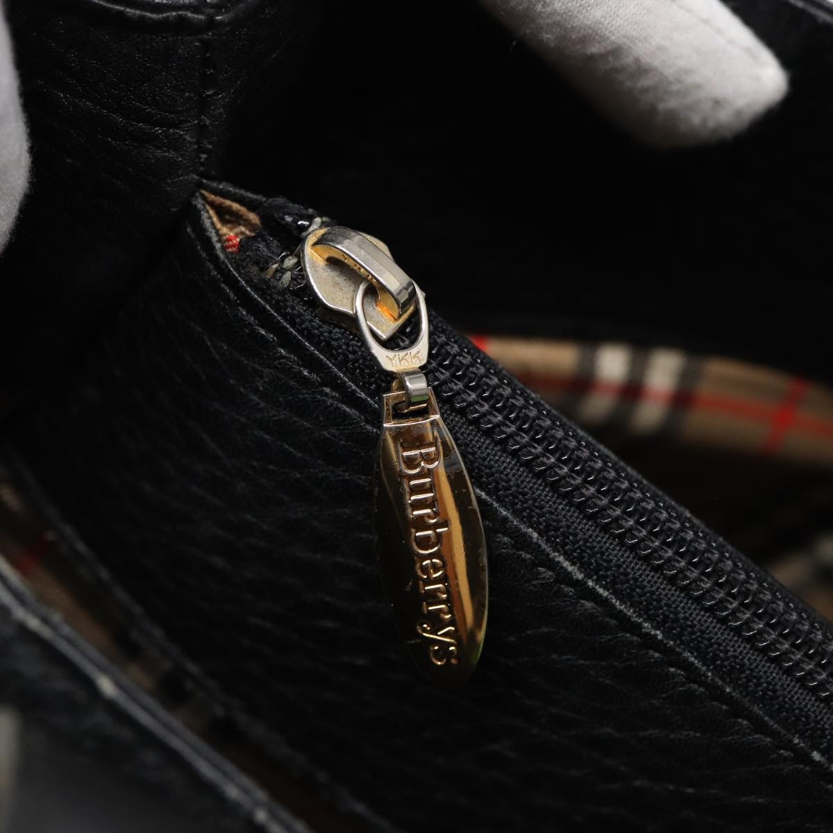 Burberry Hand Bag Leather Black - 11