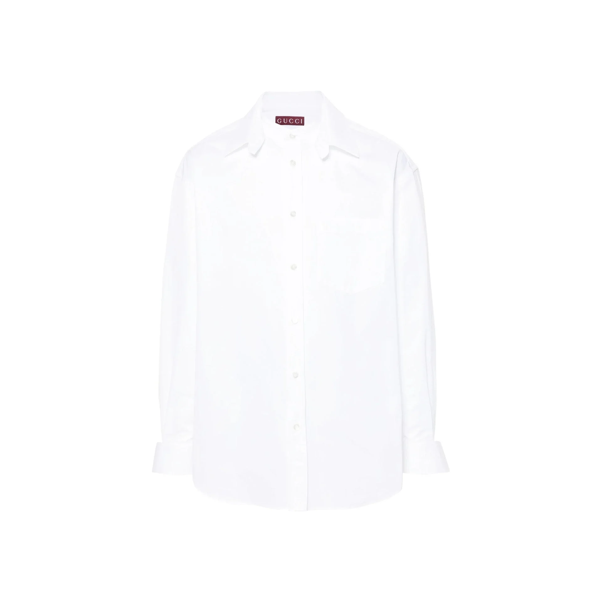 Cotton Logo Shirt White - 1