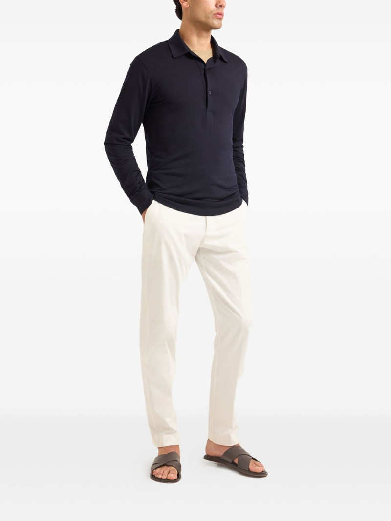 ORLEBAR BROWN long-sleeve merino wool polo shirt outlook