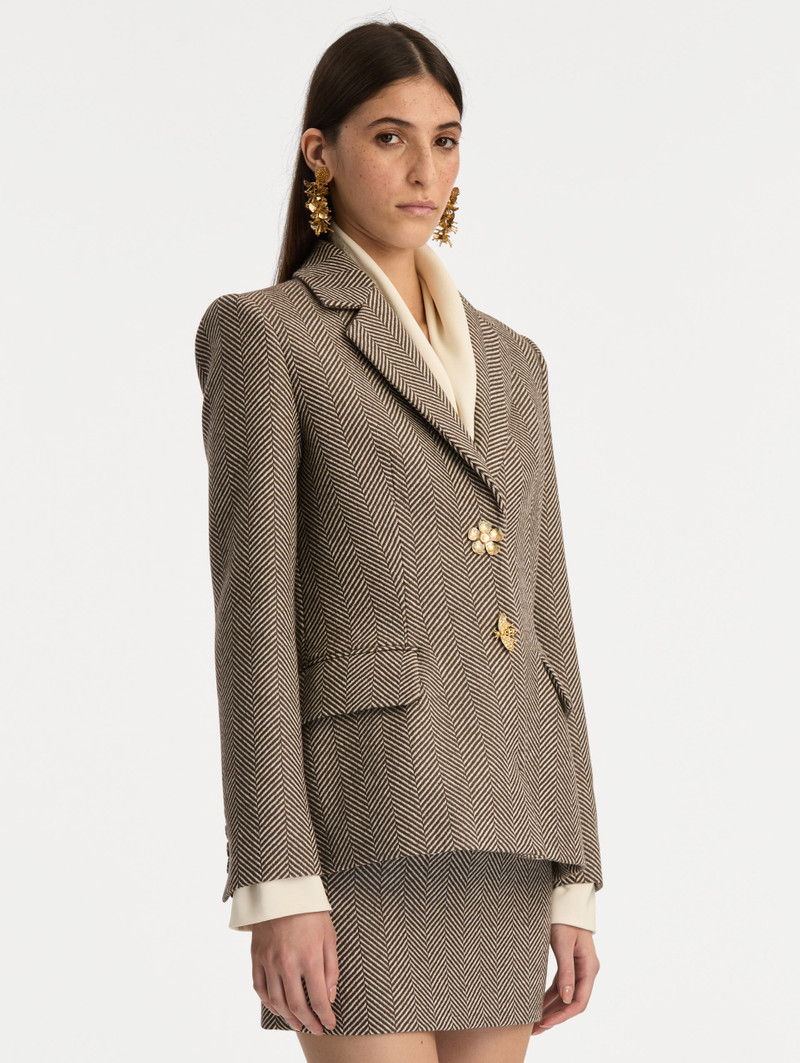 CHEVRON CASHMERE-BLEND JACKET 5