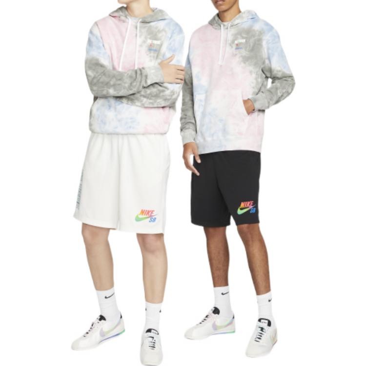 Men's Nike Pocket Tie Dye Alphabet Printing Pink Blue DV3791-663 - 2