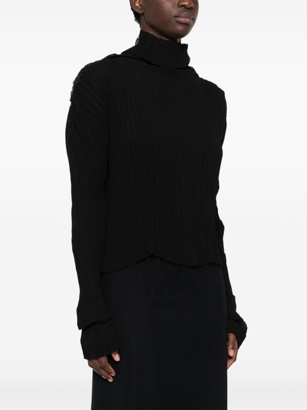 plissÃ© single-stitch logo top - 3