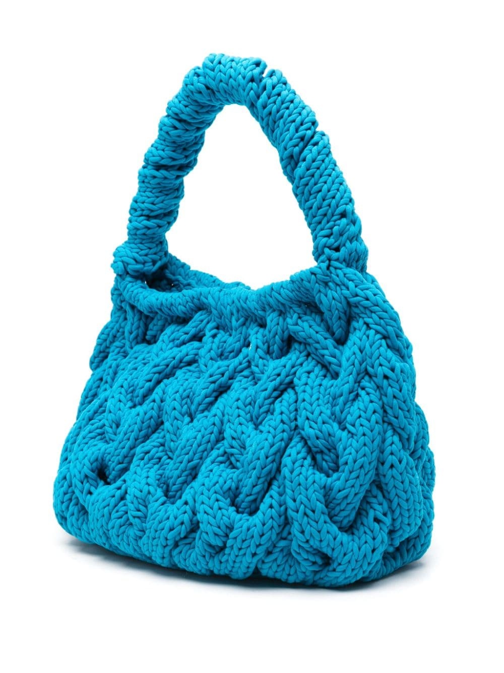 cable-knit tote bag - 3