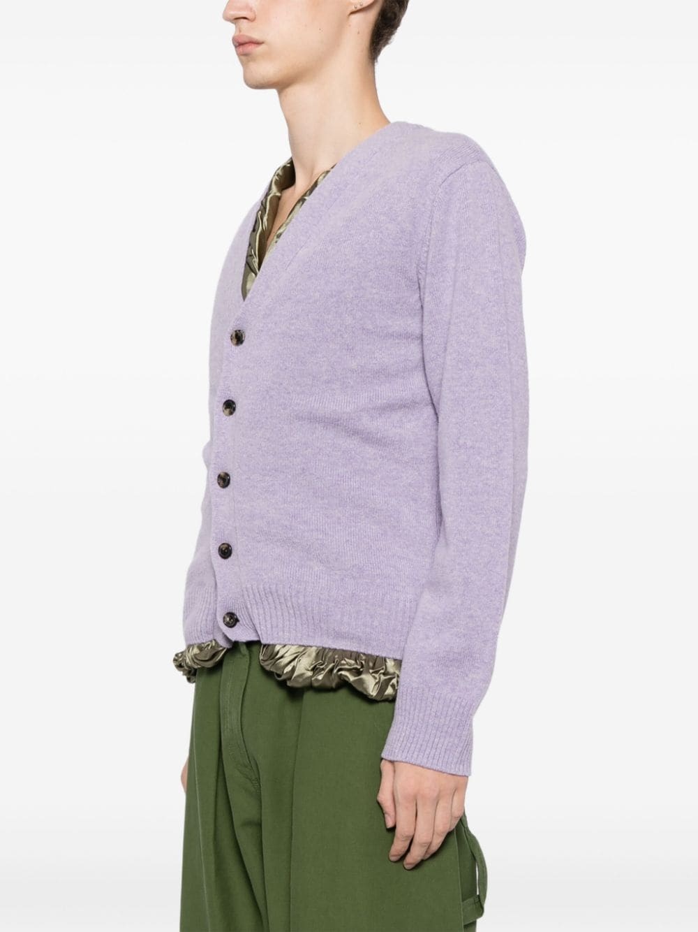 satin-lined cardigan - 3