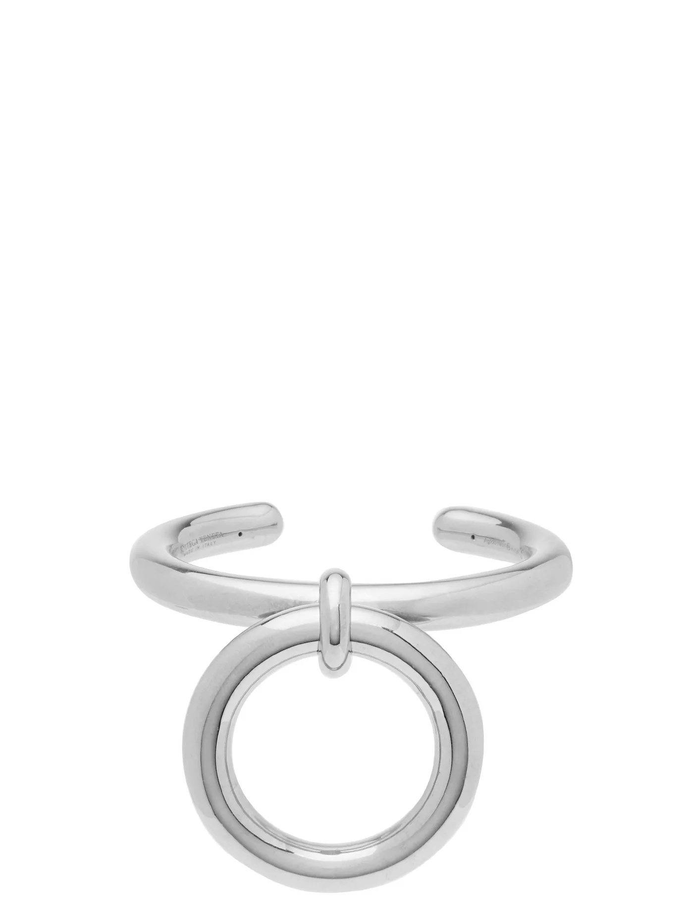 Hoop-charm sterling silver cuff - 1