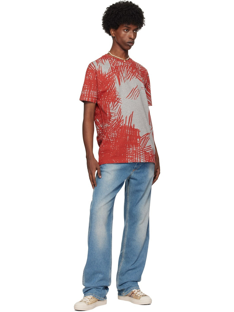 Vivienne Westwood Gray & Red Scratch Classic T-shirt outlook