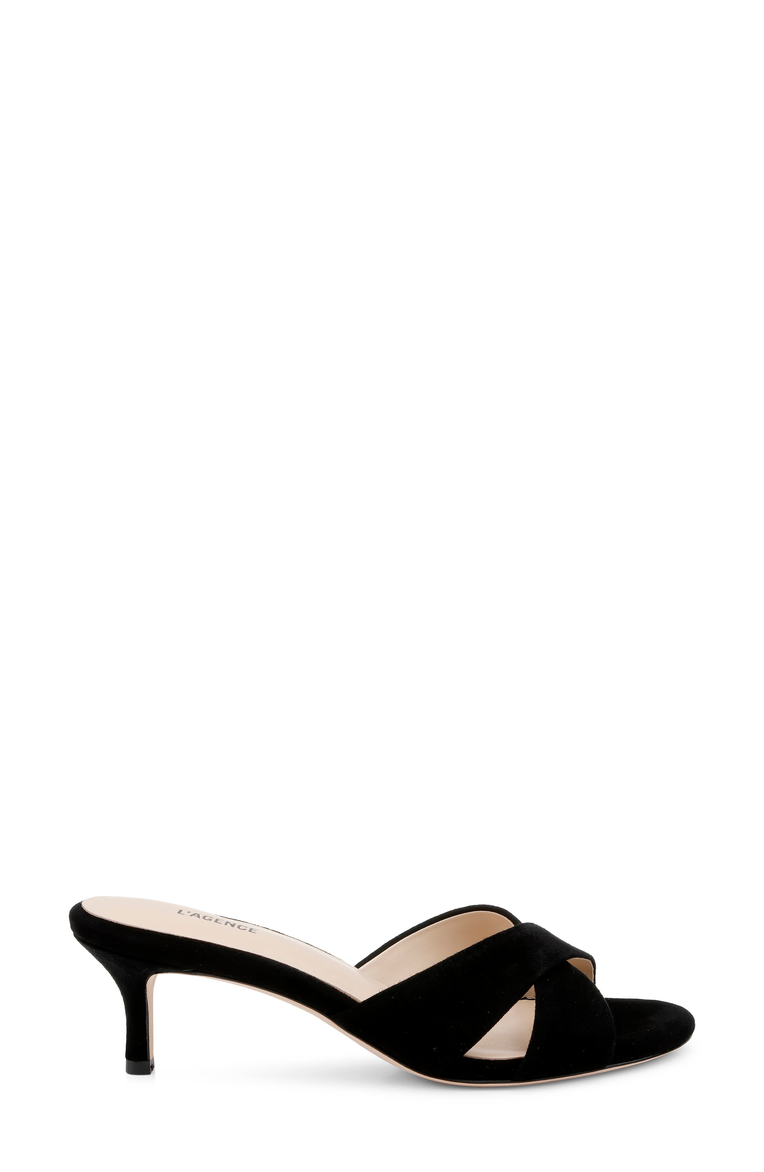 L'AGENCE Aveline Slide Sandal in Black at Nordstrom - 3