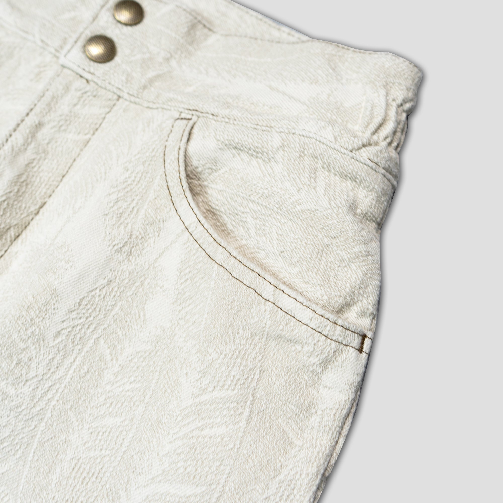 14oz FEATHER WHITE DENIM FLARE PANTS - 3