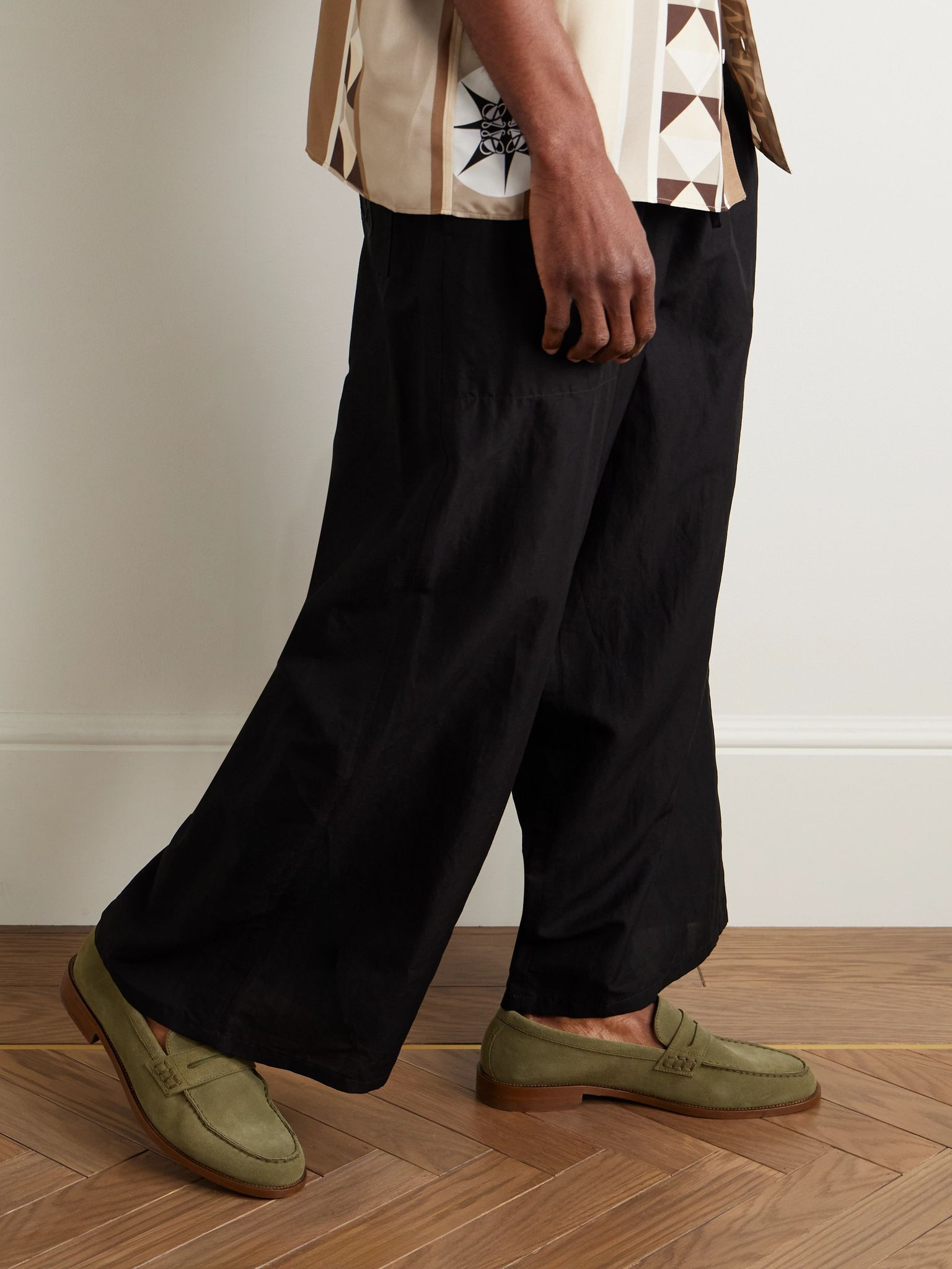 Perry Suede Penny Loafers Green - 2