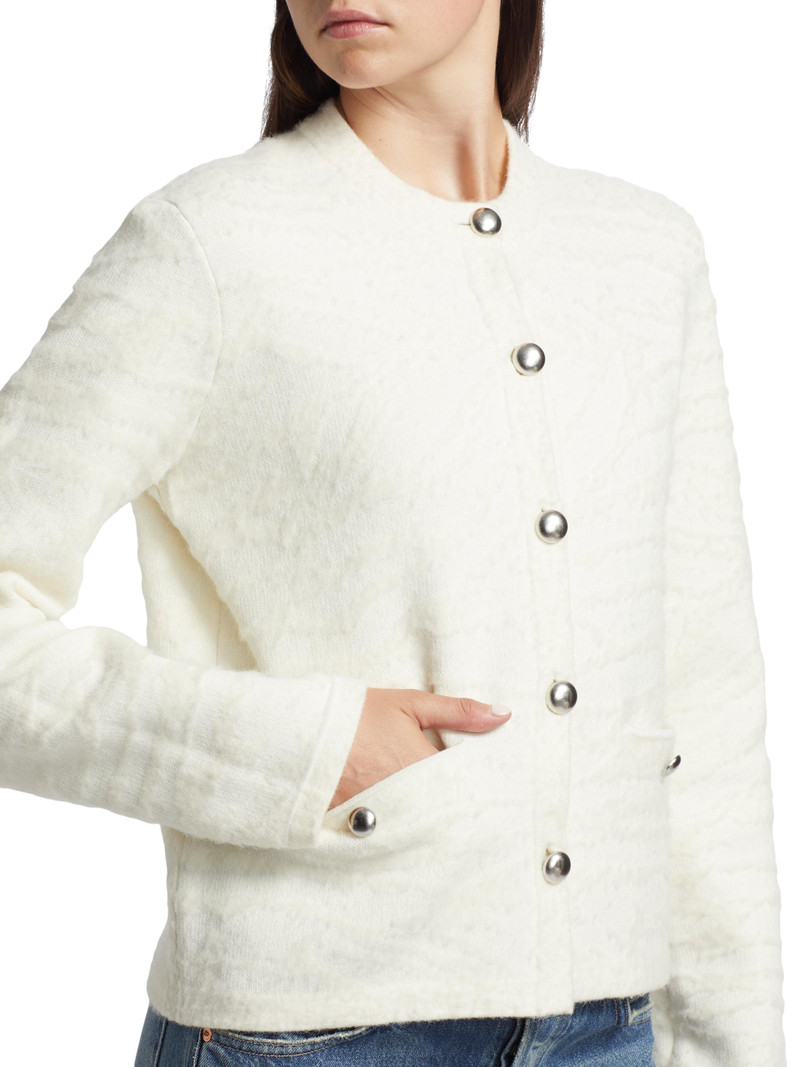 Women's Josephine Textured-Knit Jacket - Eggshell 6