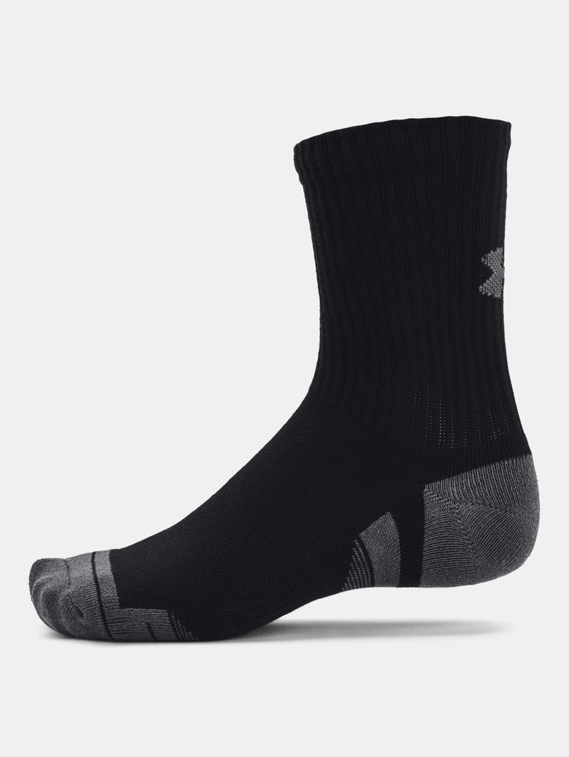 Unisex UA Performance Cotton 3-Pack Mid-Crew Socks 4