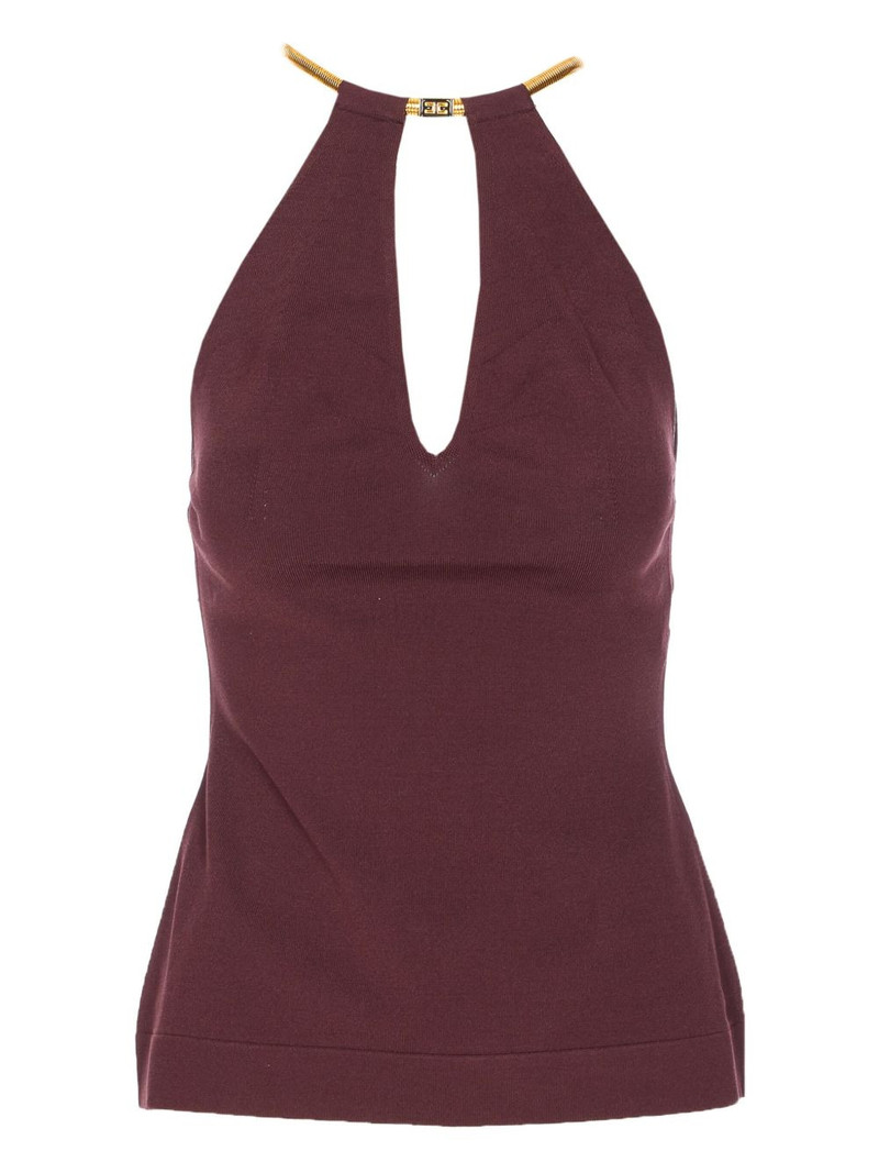 ELISABETTA FRANCHI chain-neckline sleeveless top outlook